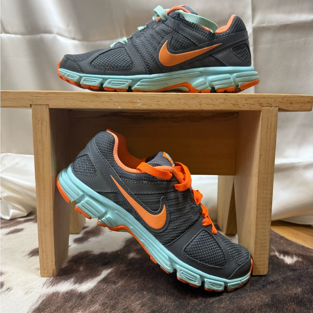 Nike Athletic Shoes - Gray, Orange, and Teal
